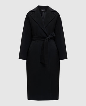 Heresis Black wool coat with a smell G80120G400