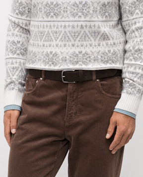 Peserico Brown suede belt R72028C0CC645