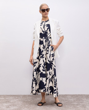 Brunello Cucinelli Beige dress with floral print ML942A5168