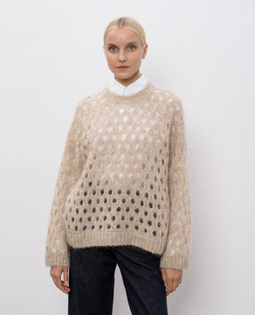 Brunello Cucinelli Beige sweater with wool MNA326500