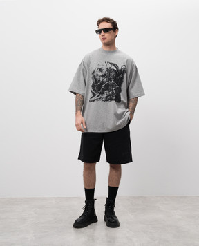 Vetements Gray t-shirt with a print UA66TR645G