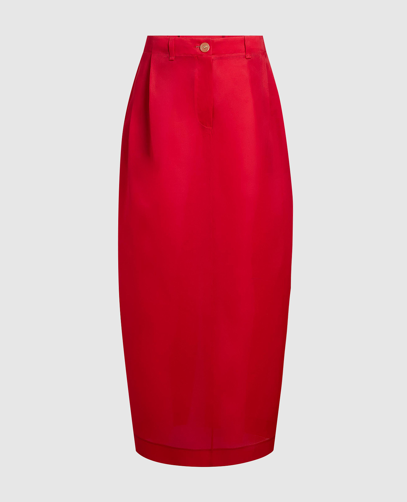 

Lucian red silk skirt Khaite