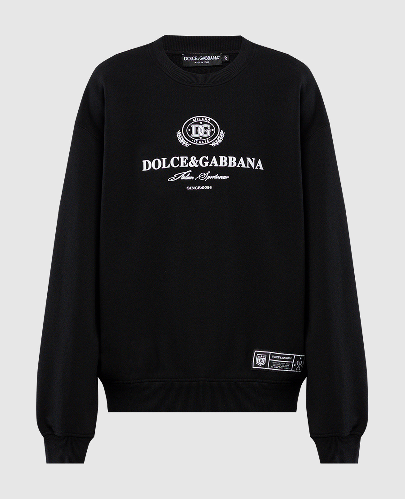 

Black sweatshirt with textured logo print Dolce&Gabbana