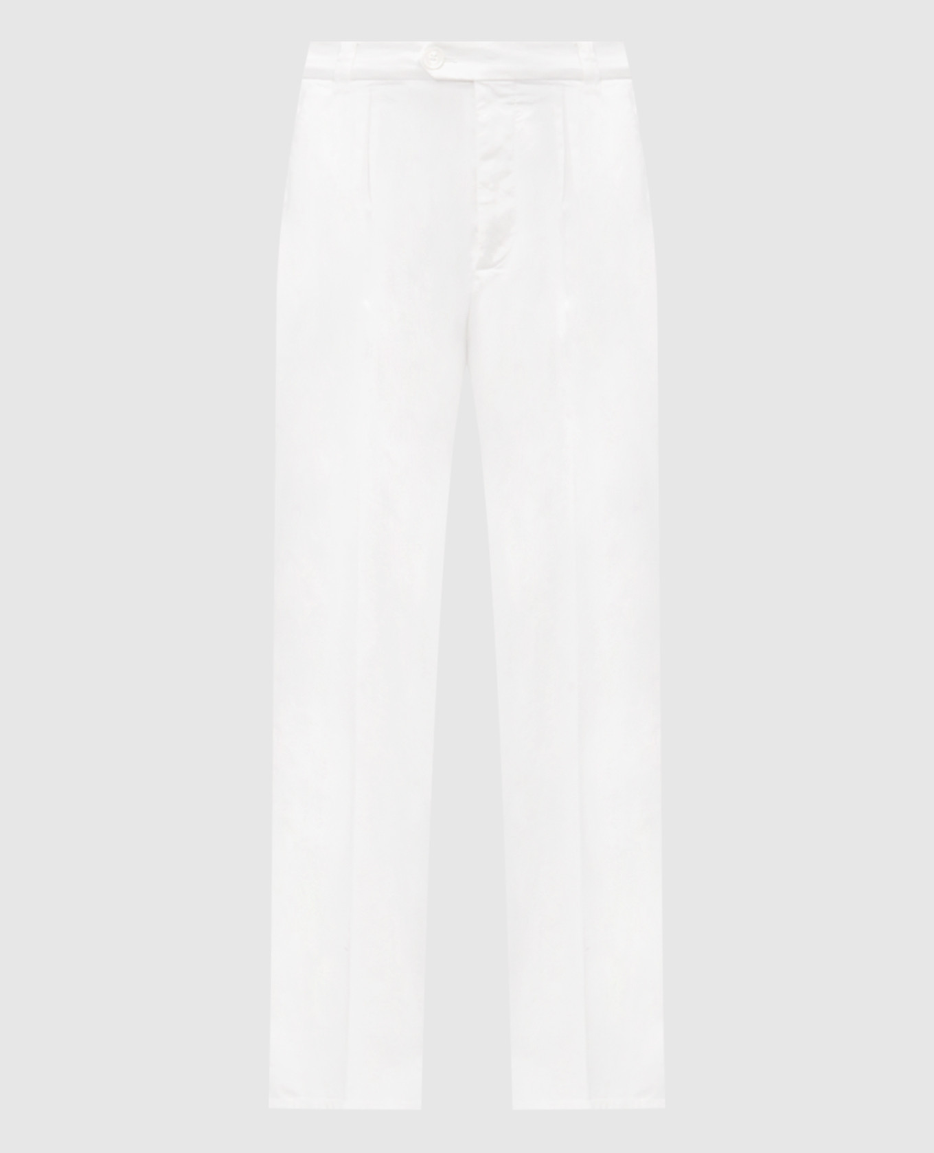 

White pants with logo patch Brunello Cucinelli