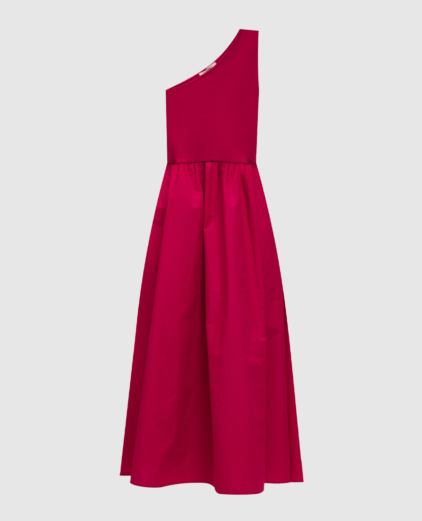 Red midi dress on the shoulder Twinset