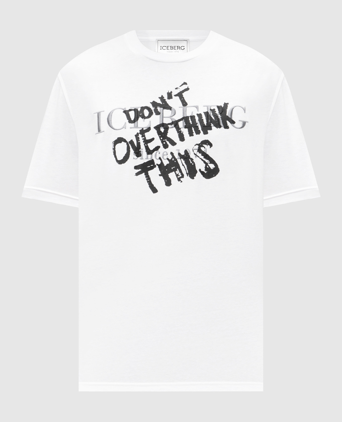 White T-shirt with branded print Iceberg