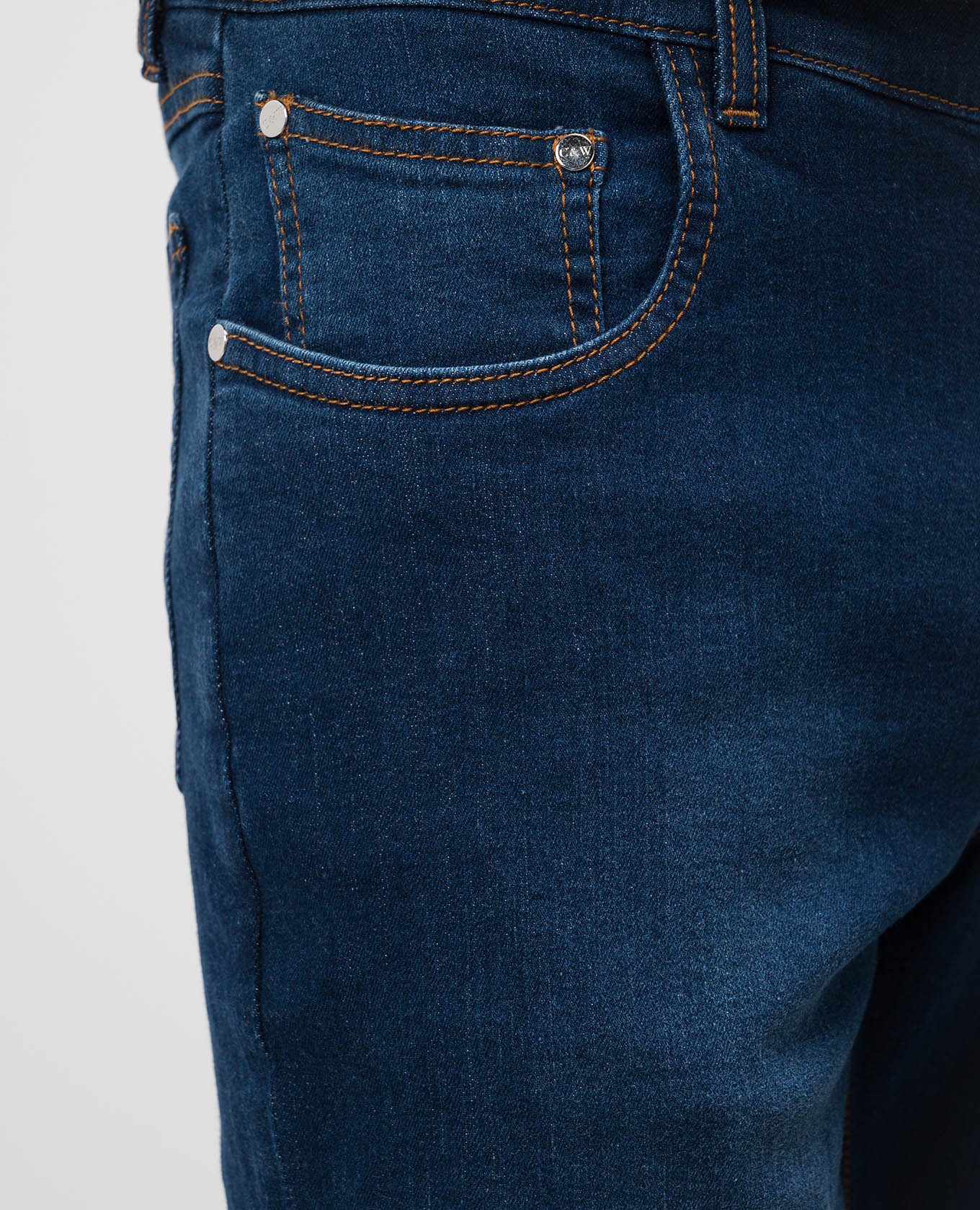 Blue jeans with logo patch Cashmere&Whiskey 5