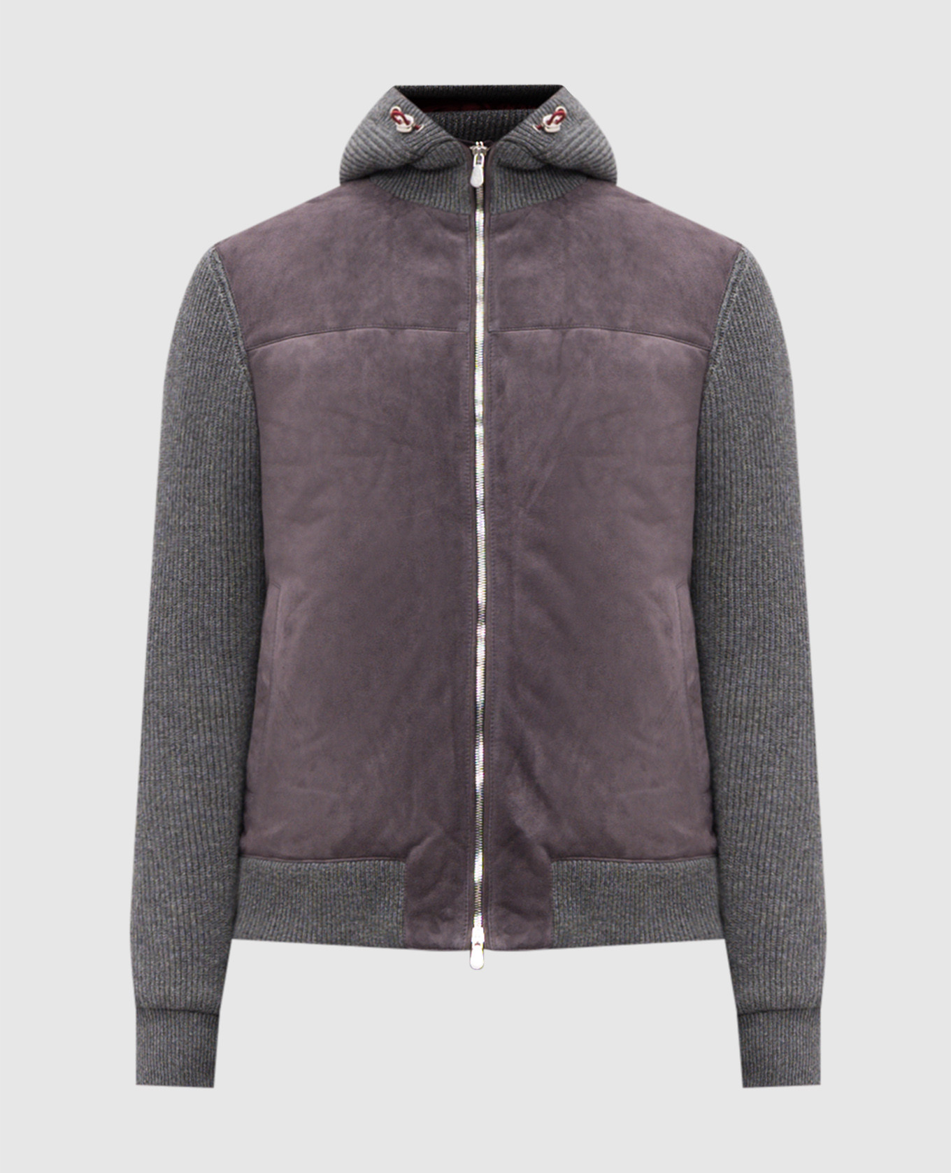 Gray combination jacket Brunello Cucinelli