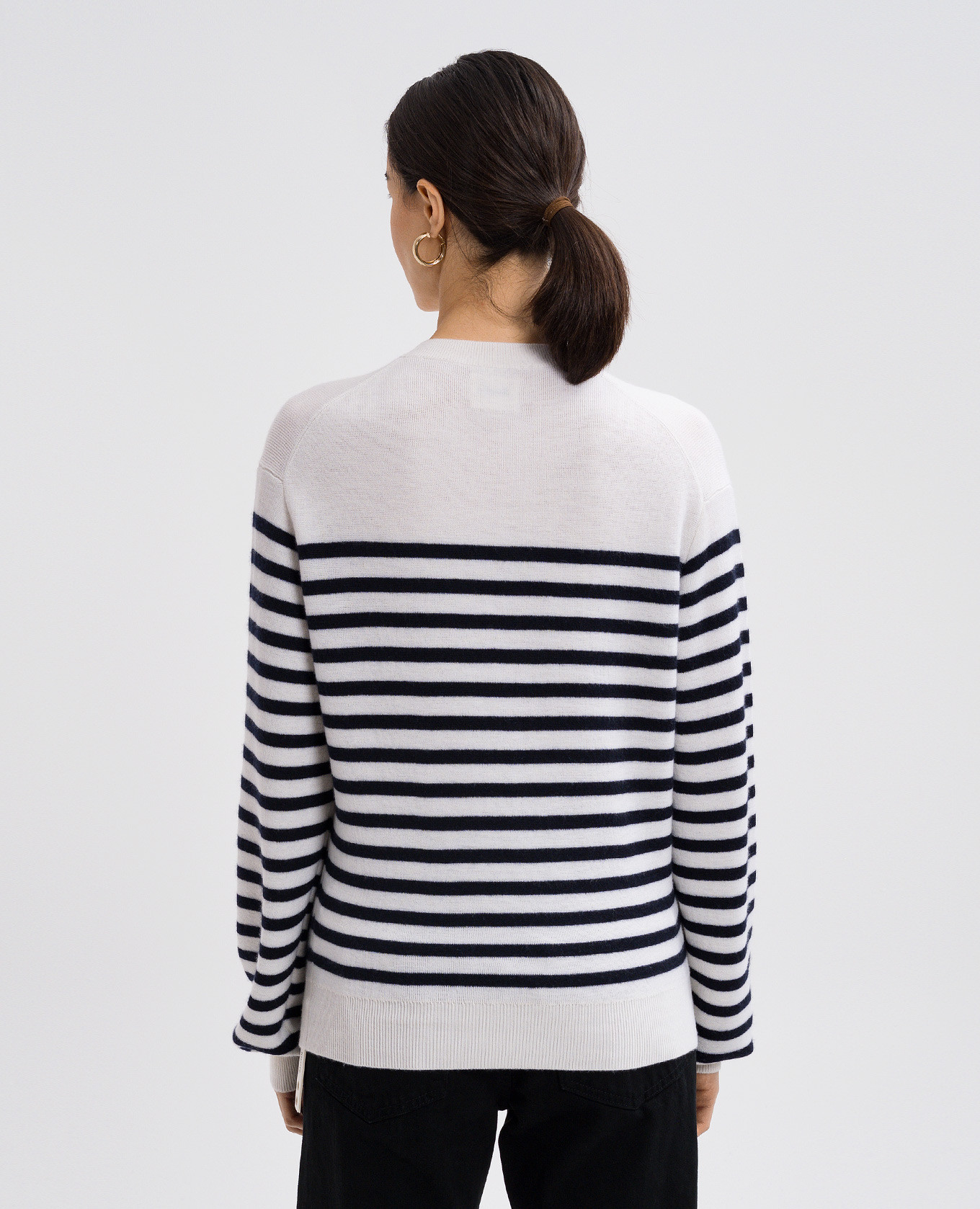 Beige Viola cashmere striped jumper Khaite 4