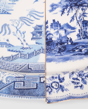 SELETTI Diomira porcelain plate in print 09762