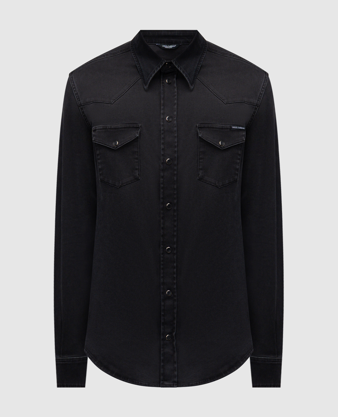 

Black denim shirt with logo Dolce&Gabbana
