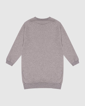 Versace Children's gray melange sweatshirt with crystals 10003261A11465