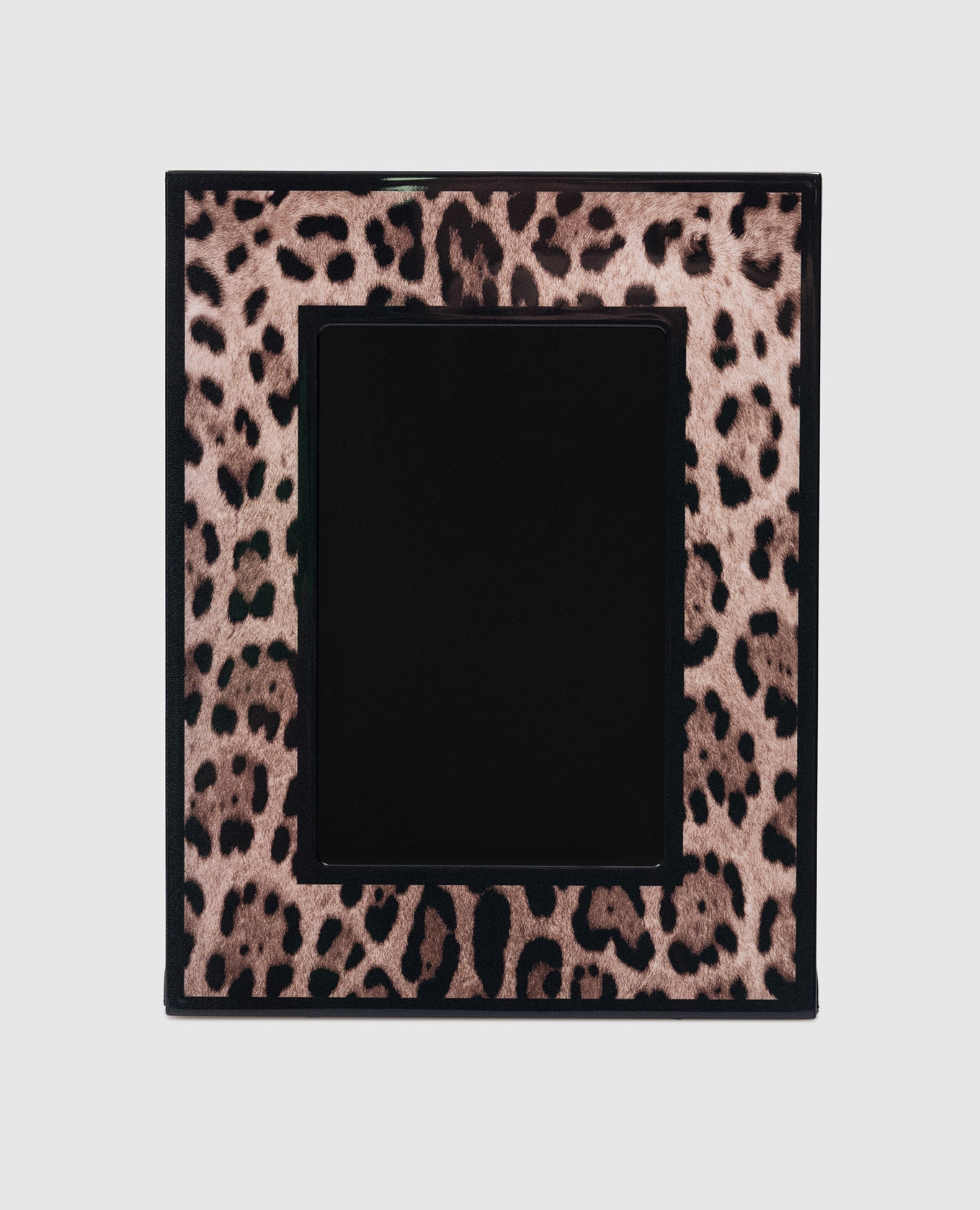 

Brown lacquered wooden photo frame in animalistic print Dolce&Gabbana