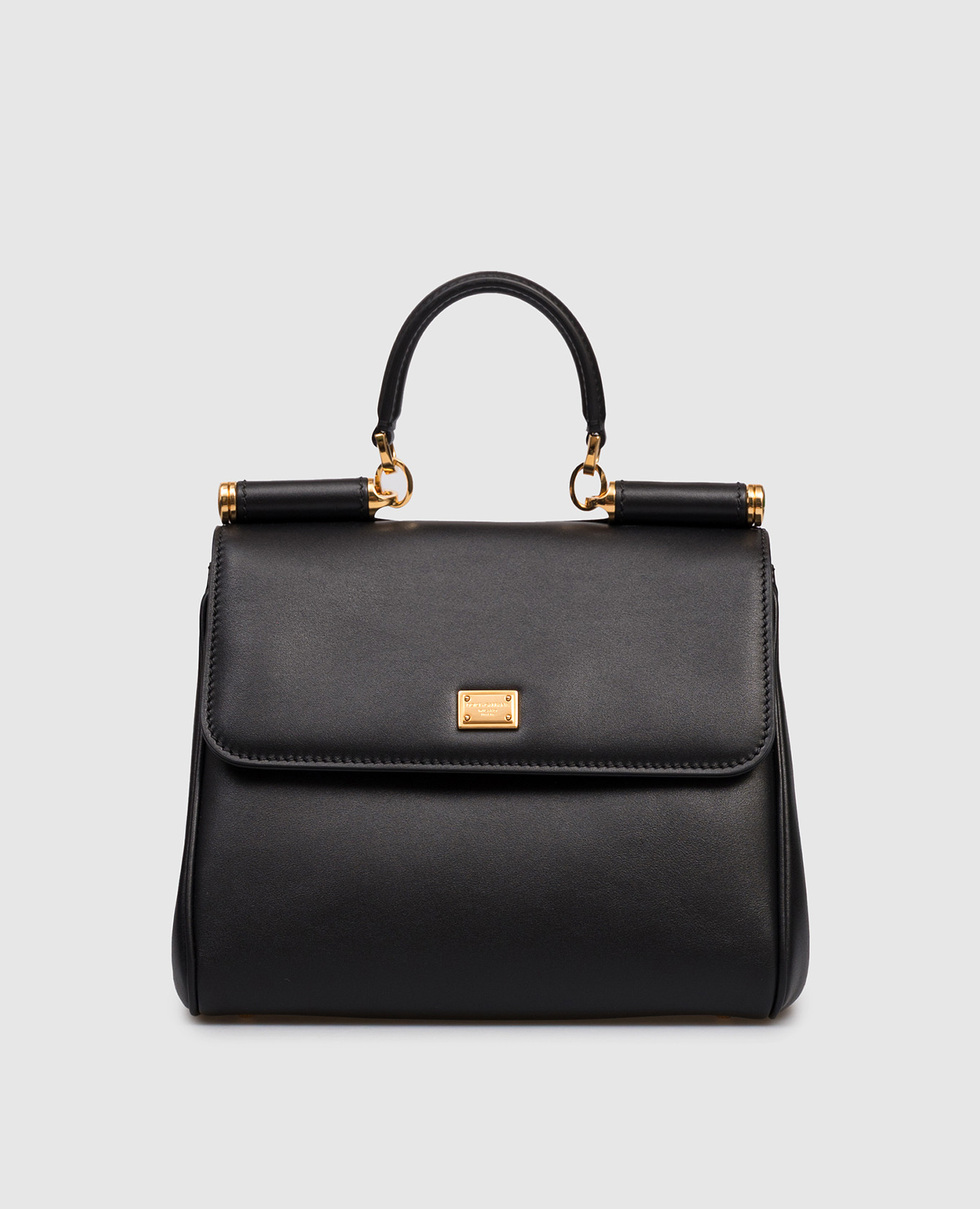 

Black leather satchel bag My Sicily Dolce&Gabbana