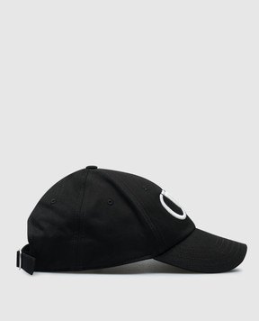 Off-White Black cap with contrasting logo embroidery OMLB069C99FAB001
