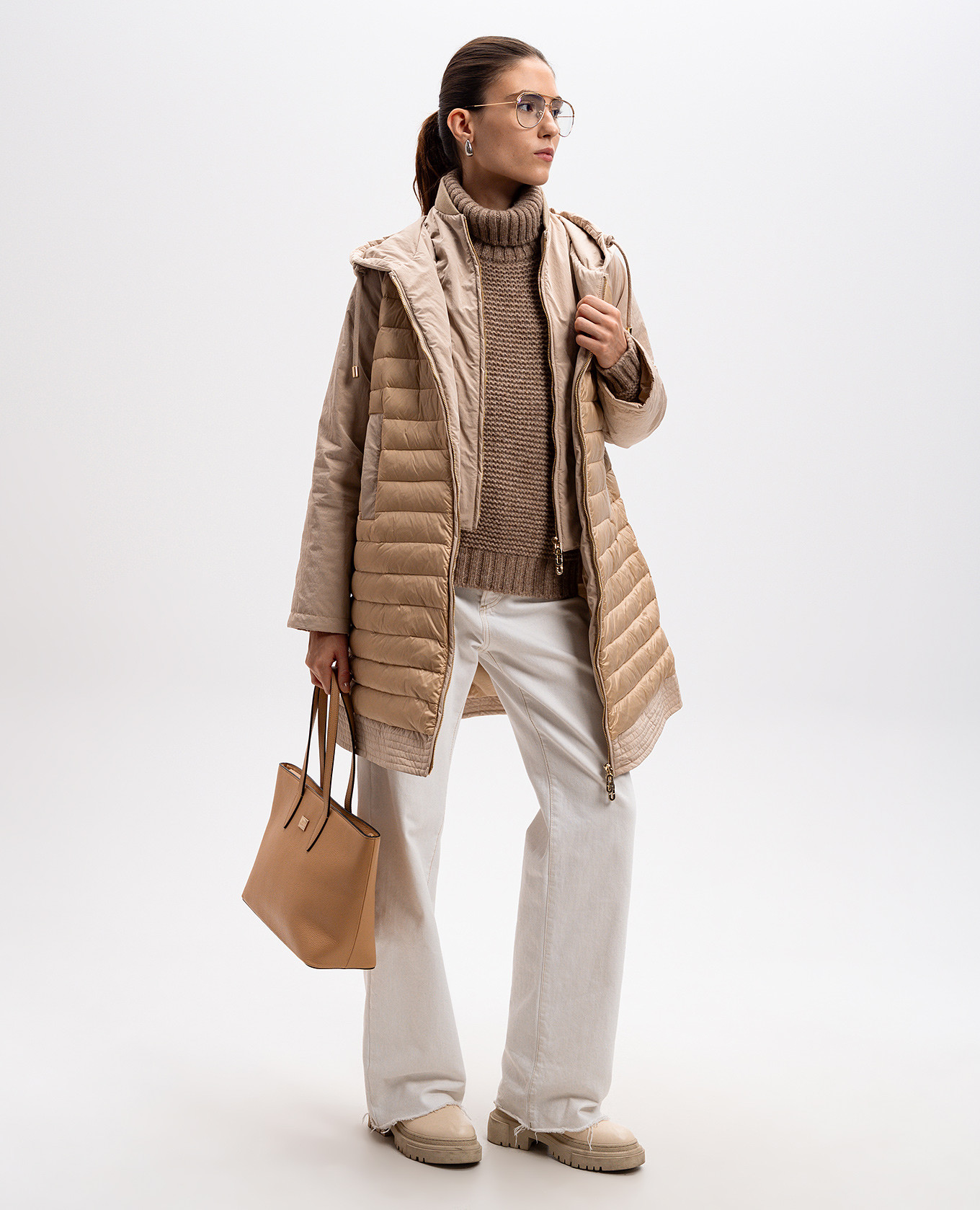 

Anna beige down jacket Stilnology