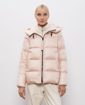 Moncler Pink down jacket with logo patch K20931A00068597YG