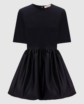 Twinset Black mini dress with logo 252TF2050