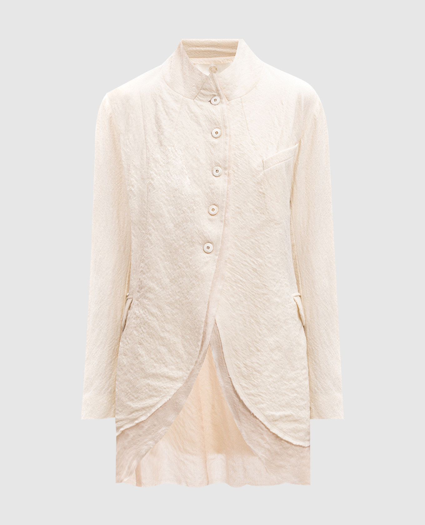 Beige jacket with layering effect marc le bihan