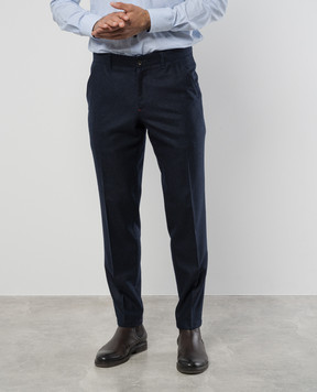 ISAIA Blue pants made of wool PNN02476400