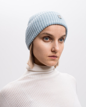 Givenchy Blue cap made of wool and cashmere with the 4G logo GWCAPPU7756