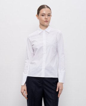 Peserico White shirt with a monil chain A0665008928