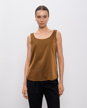 Max Mara Brown PAN silk top PAN