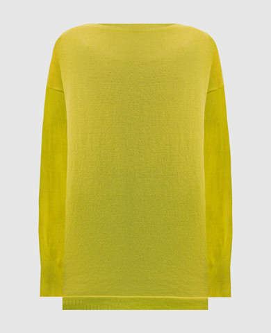 Yellow sweater made of wool