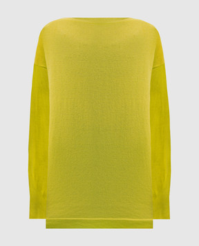 Solotre Yellow sweater made of wool M3S0082S