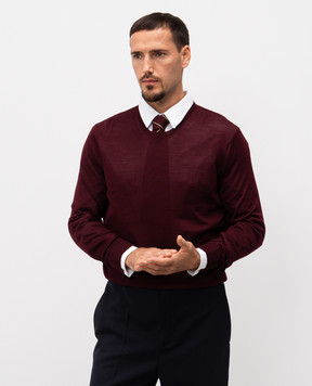 Saint Laurent Burgundy wool jumper 821736Y76GM