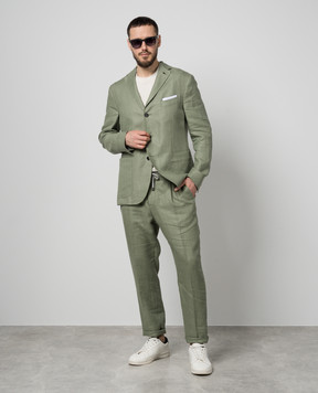 Peserico Green linen blazer R5100902606