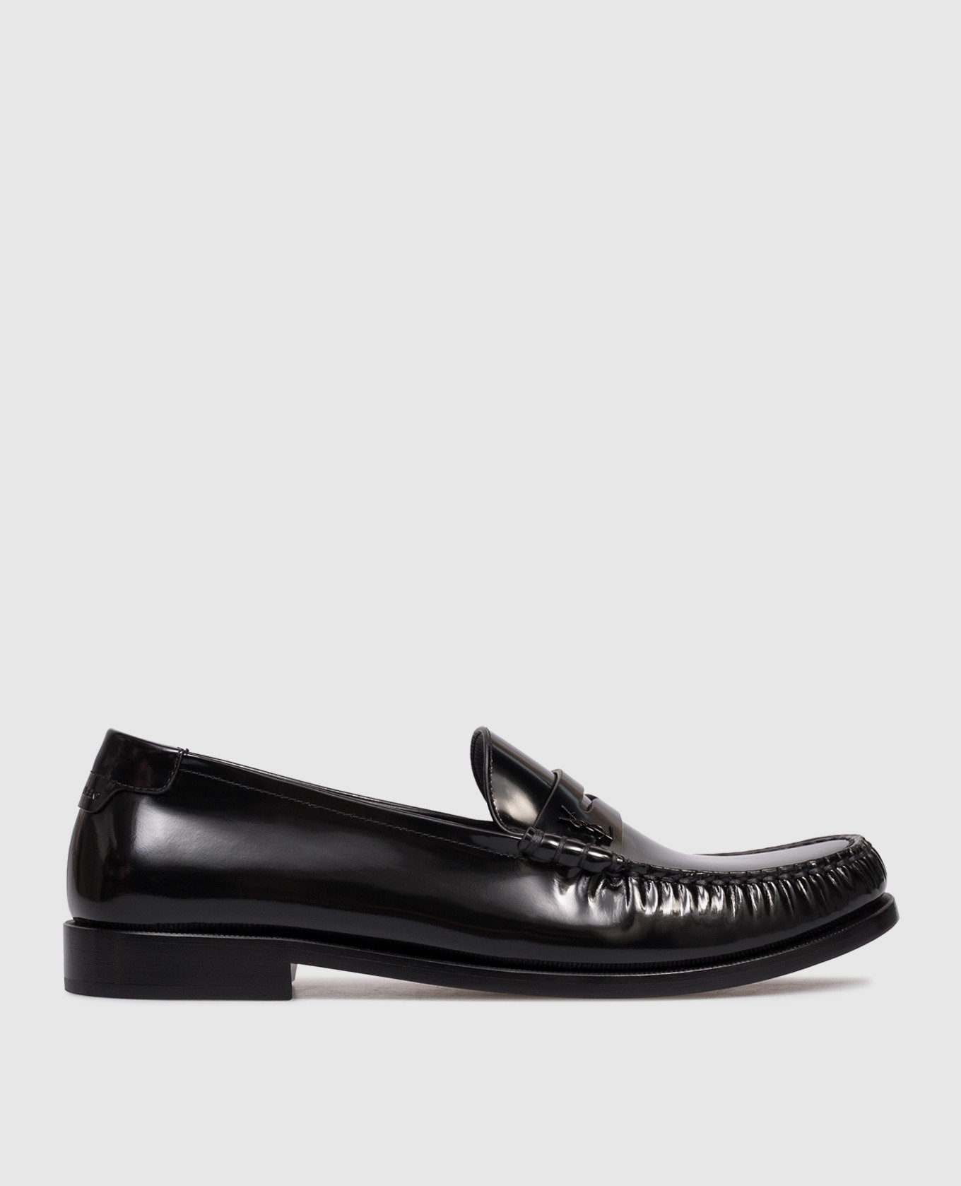 

Black leather glossy loafers Saint Laurent