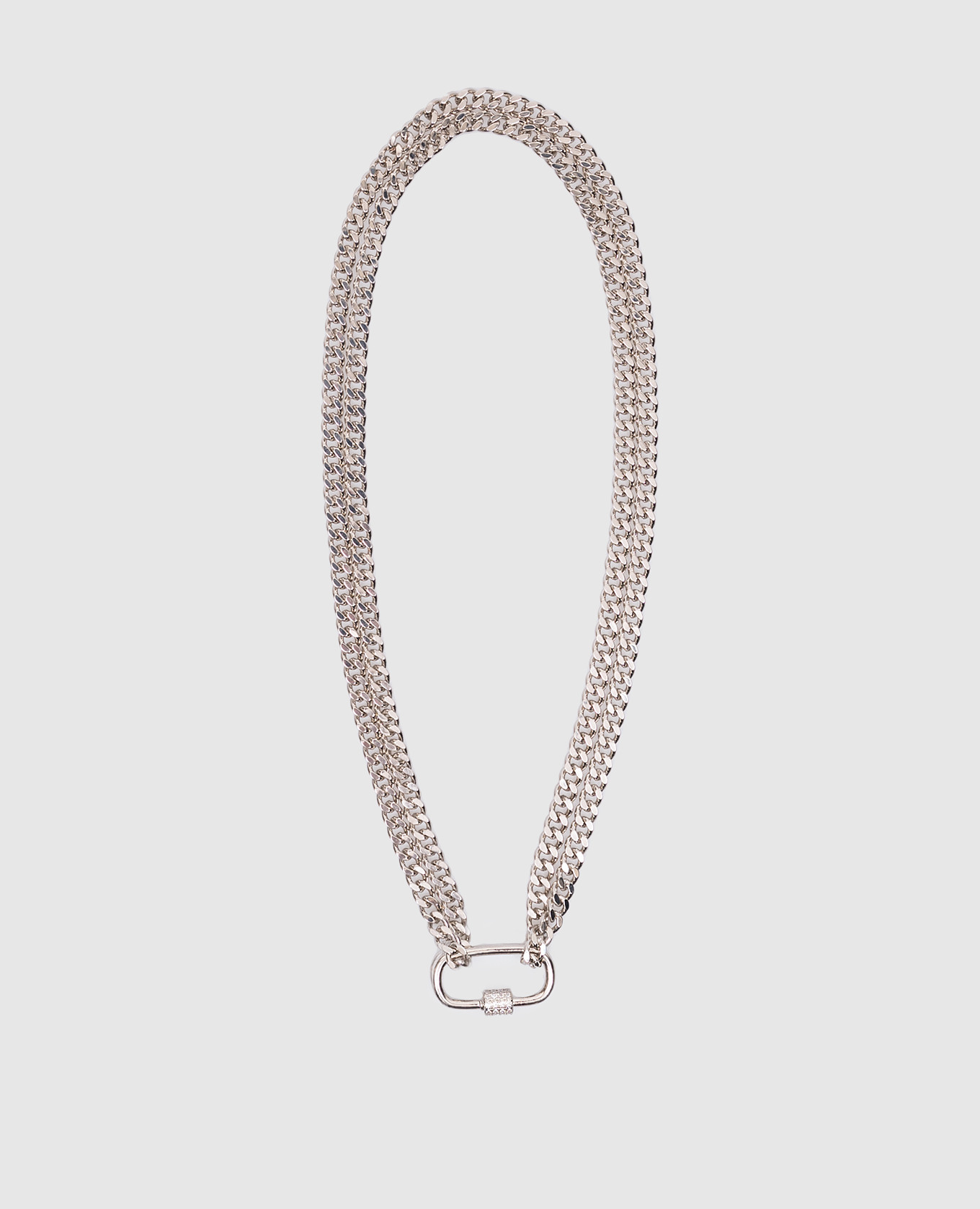 

CHAIN MARINER silver necklace with crystal pendant Femarjo