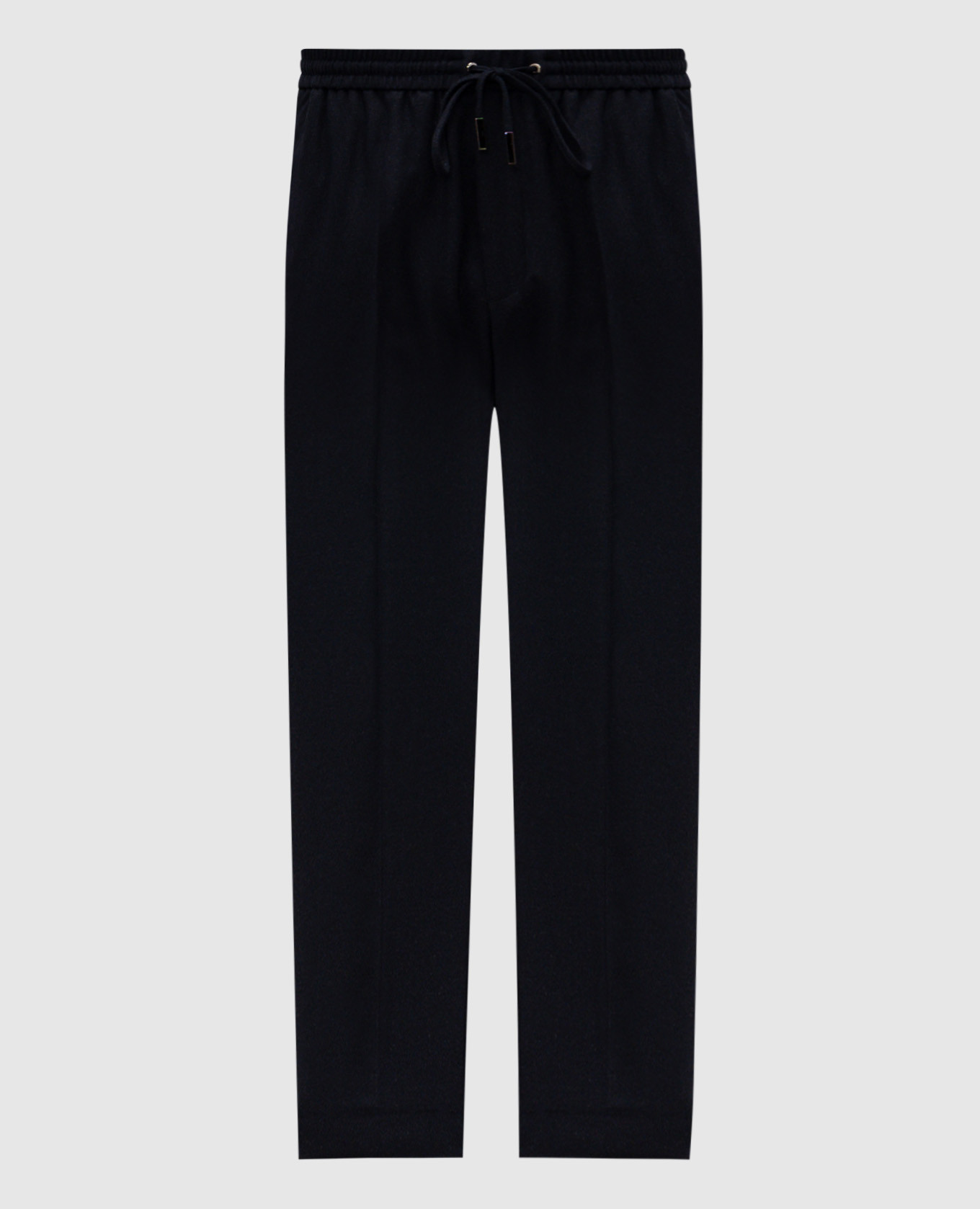 Blue wool and silk pants with logo patch Iceberg