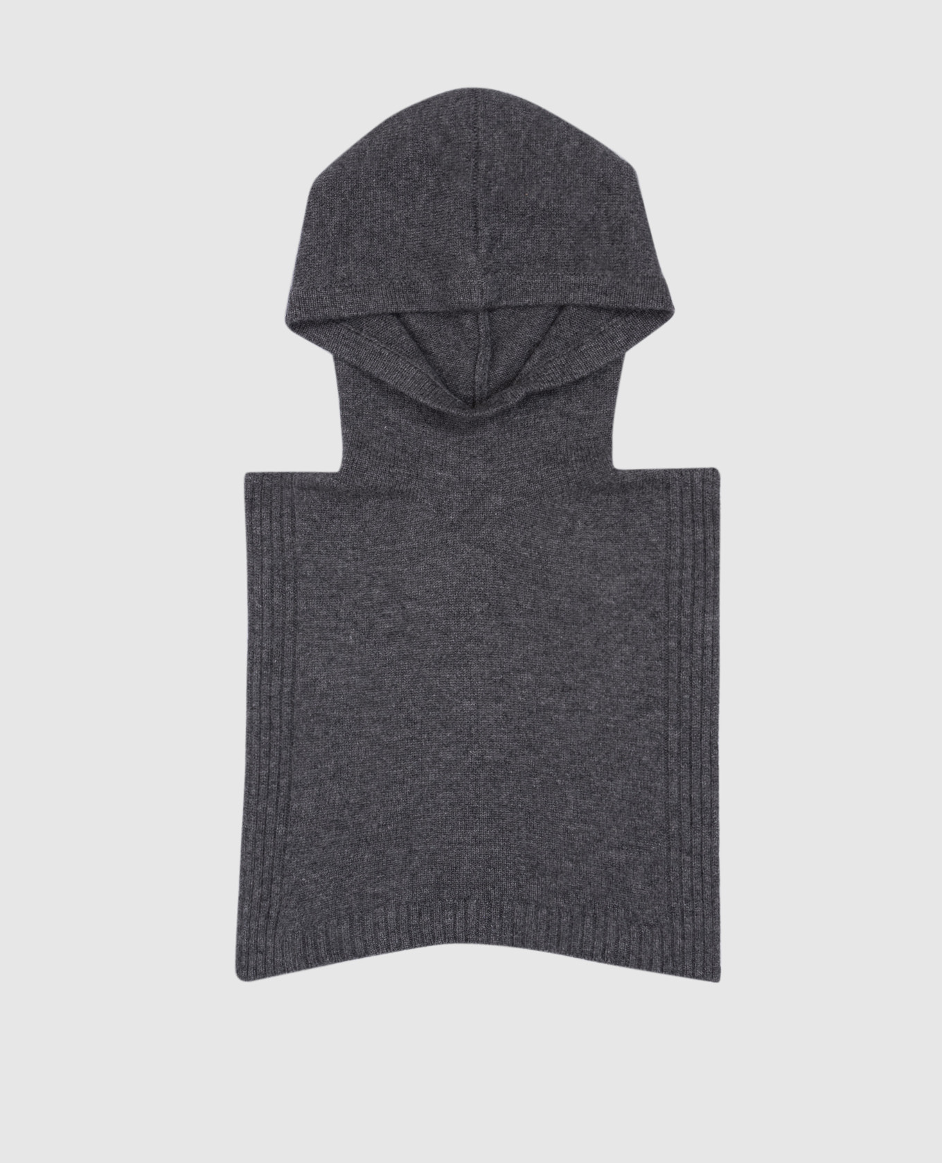 

Gray wool and cashmere bib hood Yves Salomon, Grey