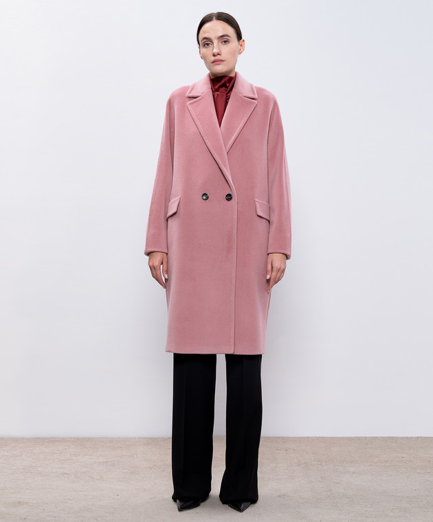 コート Mm Studio Pink Wool Cocco Coat Max Mara - COCCO pink double-breasted coat made of wool