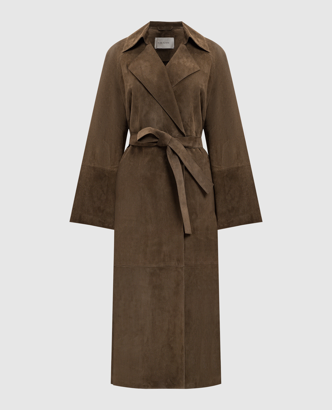 

Brown suede coat with a smell Magda Butrym
