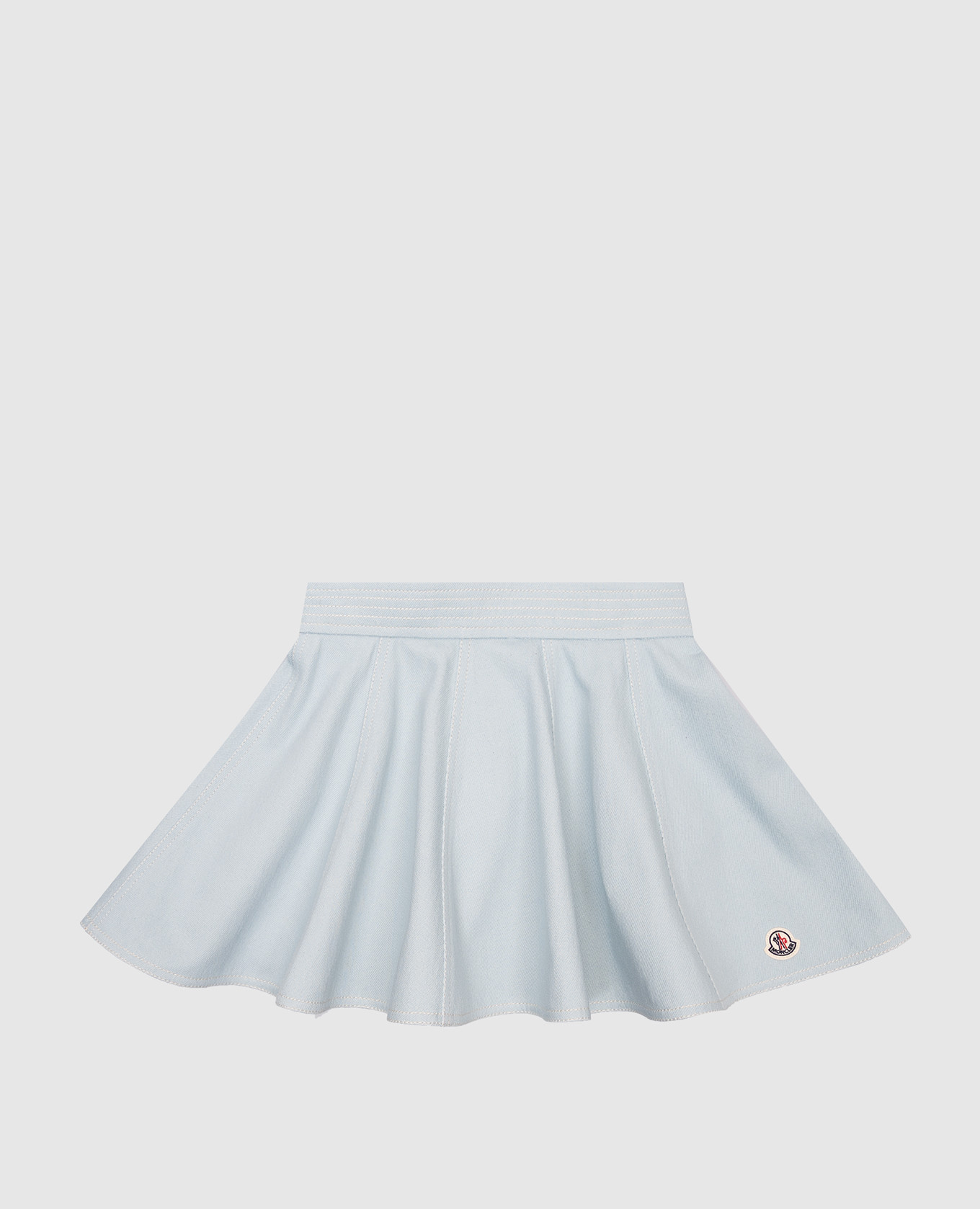 

Children's blue mini skirt with logo patch Moncler ENFANT, Light blue