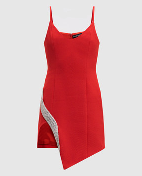 David Koma Red mini dress with crystals PF24DK84D
