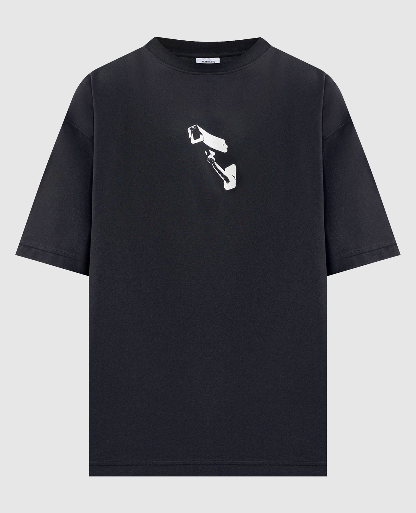 Black t-shirt with CCTV print Vetements