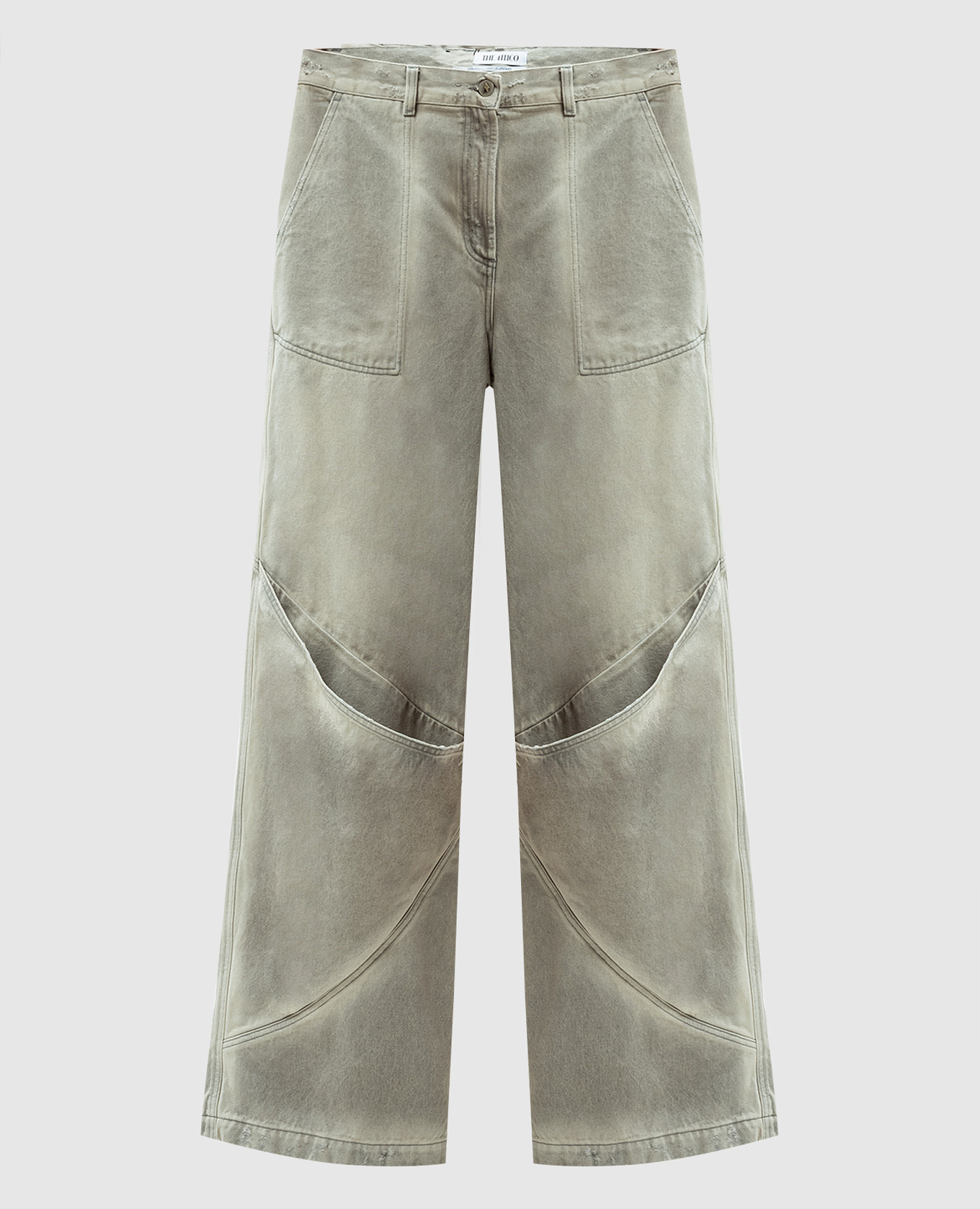 

Gray jeans with a vintage effect The Attico, Grey