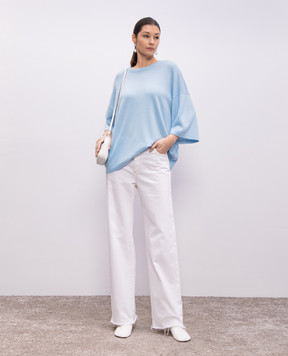Allude Blue cashmere and wool top 25217051