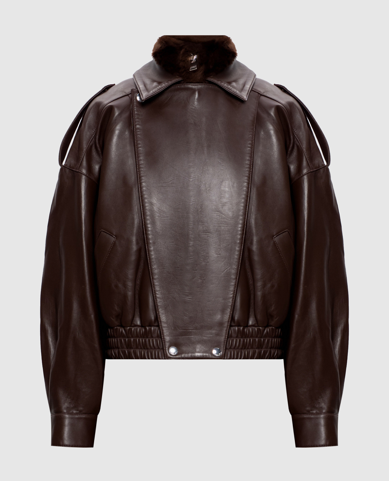 

Brown leather jacket Jacob Lee