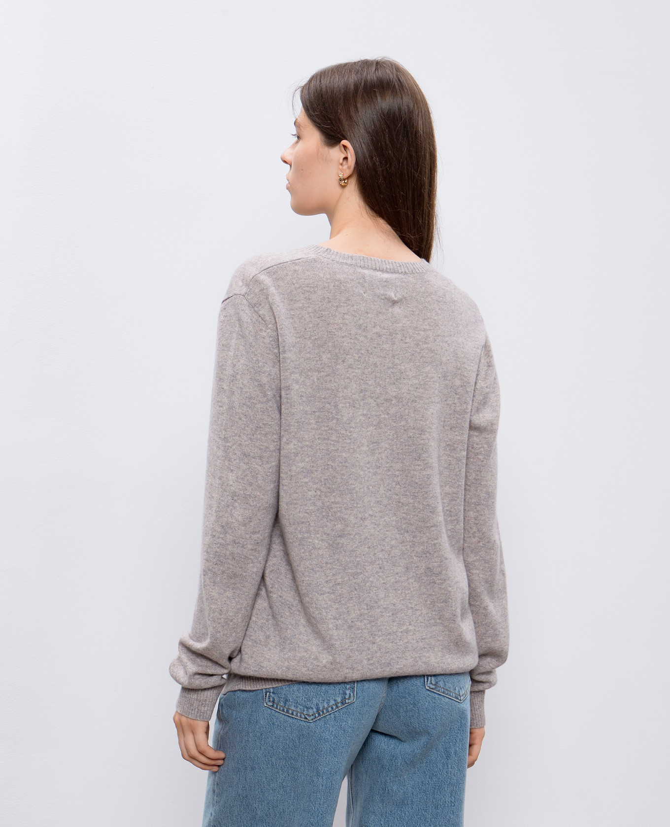 

SERAFINI gray melange cashmere pullover Lou Lou Studio, Grey