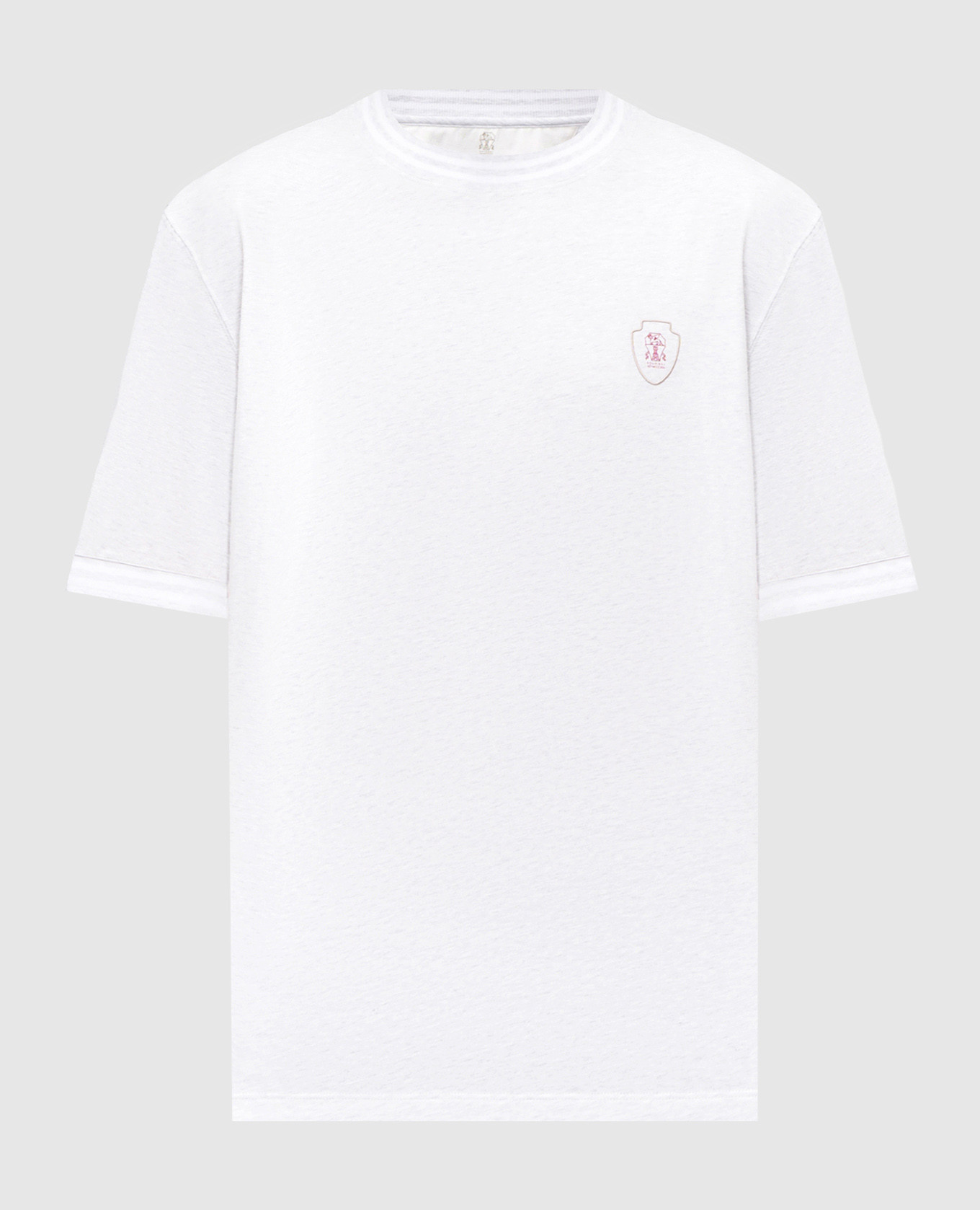 

Grey melange football shirt with logo Brunello Cucinelli