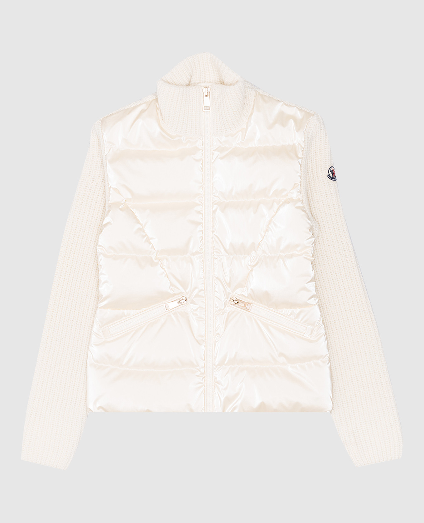 Moncler ENFANT Children's beige combined jacket with logo