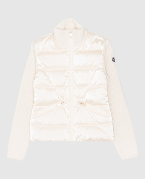 Moncler ENFANT Children's beige combined jacket with logo J29549B00011M1241810