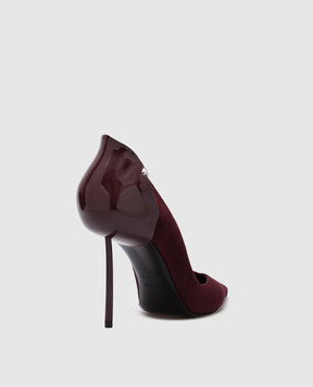 Le Silla Burgundy suede shoes PETALO 3115E090BXPPVEL