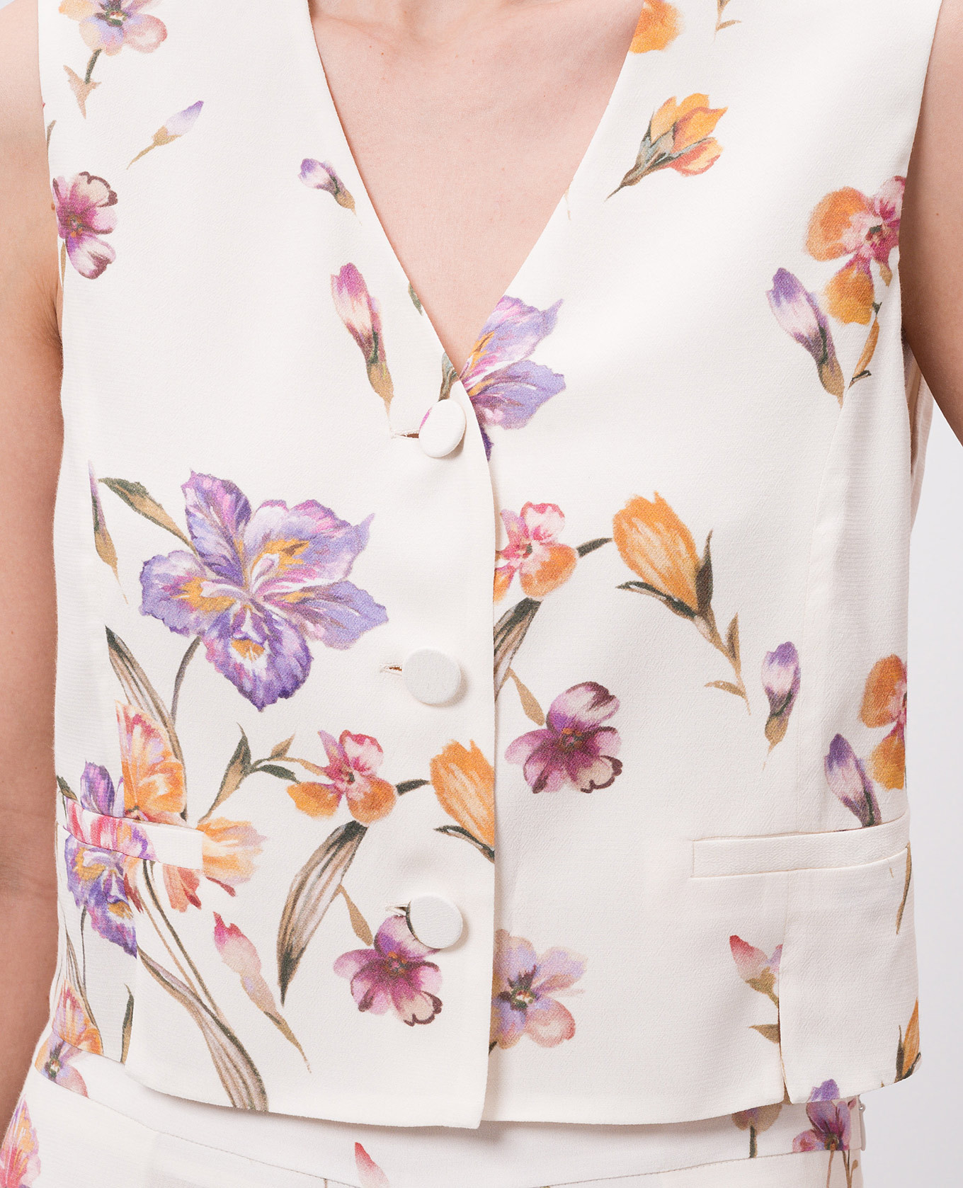 

White floral print vest Twinset