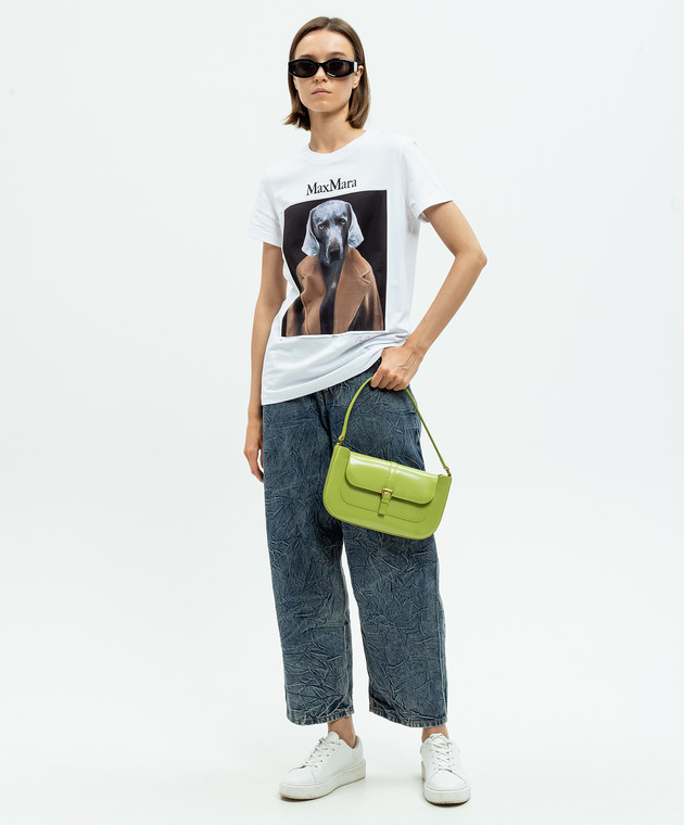 Max Mara - White CIPRIA t-shirt with a print by artist William